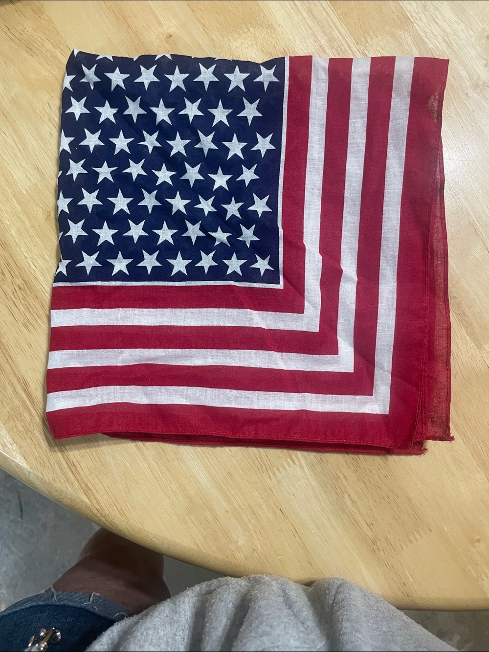 American Flag Cotton Accent Scarf - Red, White & Blue